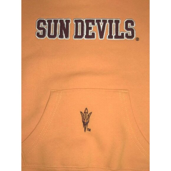 NCAA ASU Sun Devils Baby Hoodie Yellow Sweatshirt Pullover Arizona State 12 Mos - Picture 3 of 8